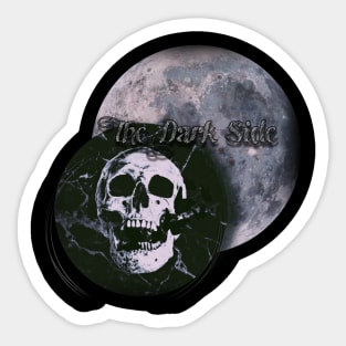 Halloween, aesthetics, skull, devil, ghost, spooky, creepy, skeleton, moon, marble, butterfly, retro, vintage, gothic, horror, dark side Sticker